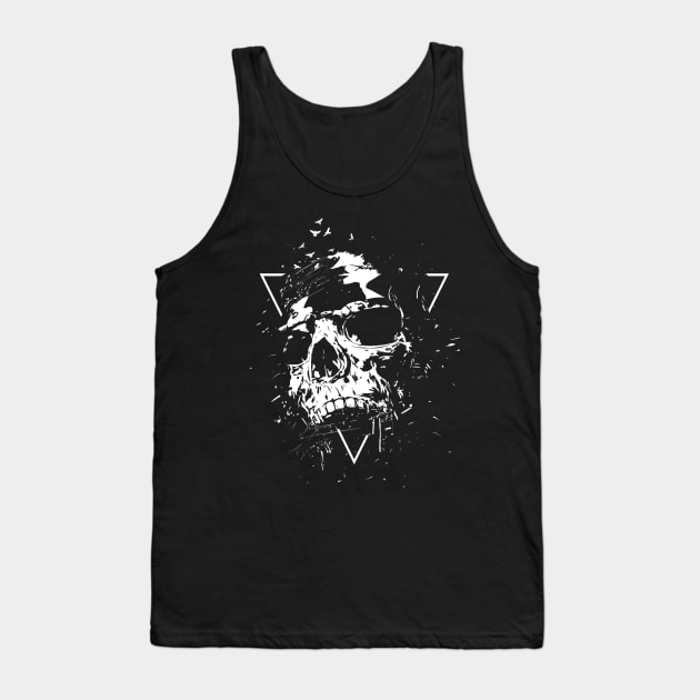 Skull X (bw) Tank Top by soltib